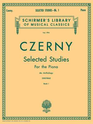 Carl Czerny: Selected Studies For The Piano - Book 1