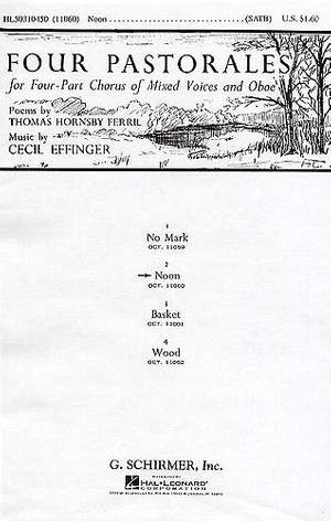Cecil Effinger: Noon Four Pastorales With Oboe A Cappella