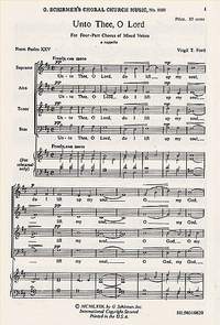 V Ford: Unto Thee O Lord From Psalm 24 A Cappella