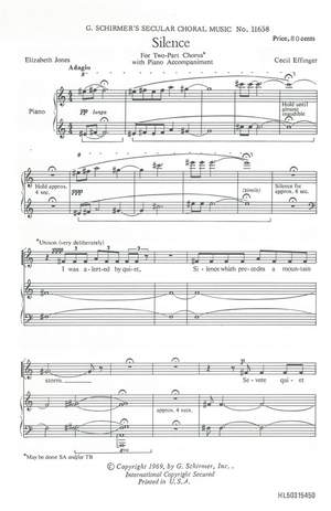 Cecil Effinger: Silence Piano