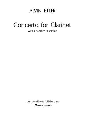Alvin Etler: Concerto for Clarinet and Chamber Ensemble (1962)