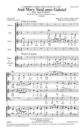 Hans Leo Hassler: Mary Said Unto Gabriel (Dixit Maria ad Gabriel)