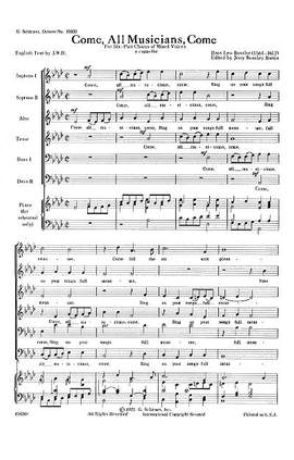 Hans Leo Hassler: Come All Musicians Come