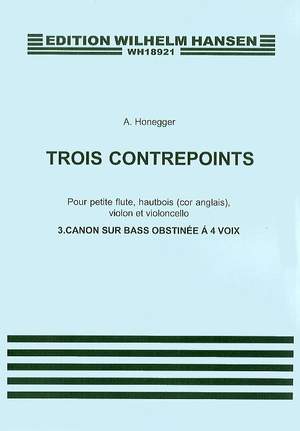 Arthur Honegger: Trois Contrepoints No. 3 'Canon Sur Bass Obstinee'