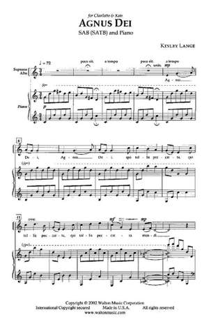 Kinley Lange: Agnus Dei: Music of Inner Harmony