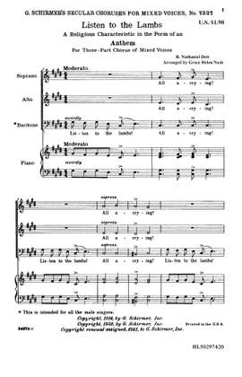 R. Nathaniel Dett: Listen to the Lambs