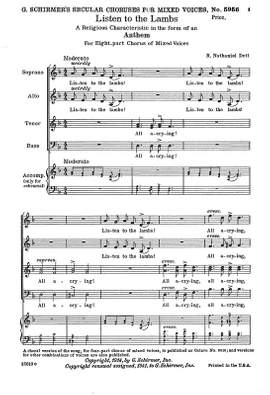 R. Nathaniel Dett: Listen to the Lambs