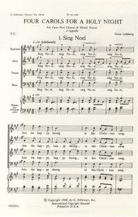 S Lekberg: Four Carols For A Holy Night