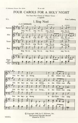 S Lekberg: Four Carols For A Holy Night
