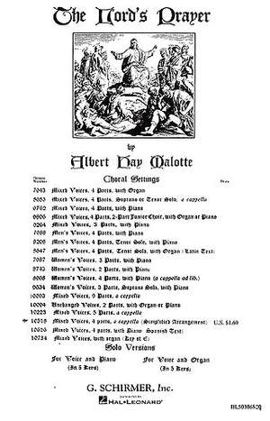 Albert Hay Malotte: The Lord's Prayer