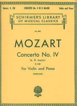 Wolfgang Amadeus Mozart: Violin Concerto No.4 In D K.218 Product Image