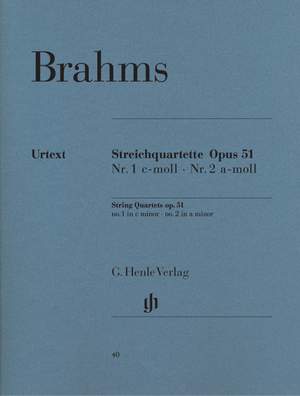 Brahms, J: String Quartets op. 51/1&2