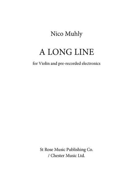 Nico Muhly: A Long Line