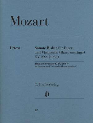 Mozart, W A: Sonata in B flat Major KV 292 (196c)
