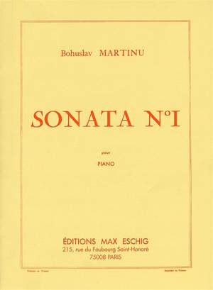 Bohuslav Martinu: Sonata No.1