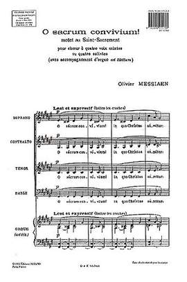 Olivier Messiaen: O Sacrum Convivium!