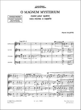 Pierre Villette: O Magnum Mysterium