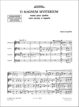 Pierre Villette: O Magnum Mysterium