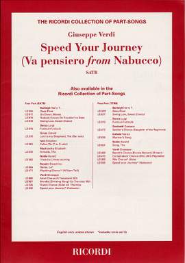 Giuseppe Verdi: Speed Your Journey (Va Pensiero From Nabucco)