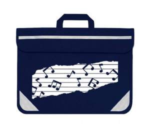 Mapac Music Bag: Duo Music Notes (Navy/Sky)