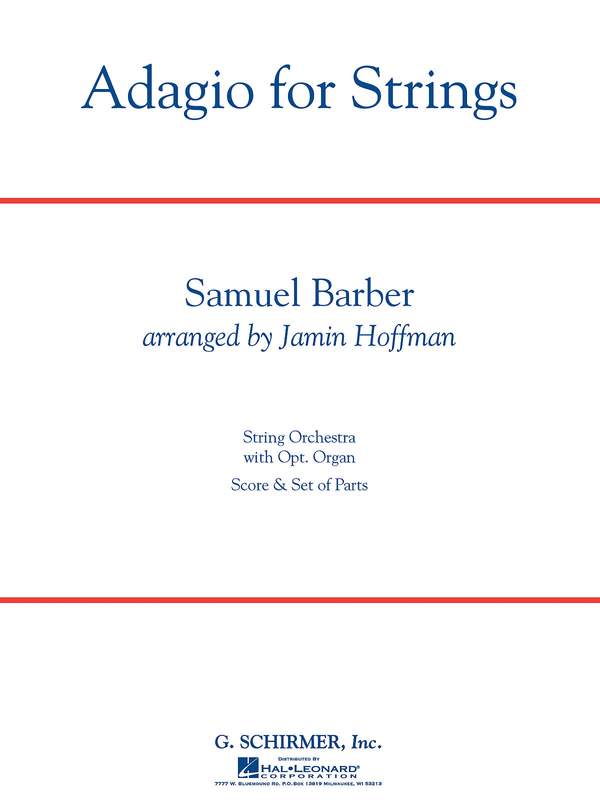 Samuel Barber Adagio For Strings Score Only Presto Music