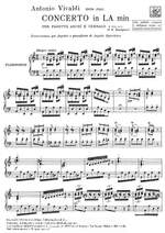 Vivaldi: Concerto FVIII/7 (RV497) in A minor (red. A.Ephrikian) Product Image