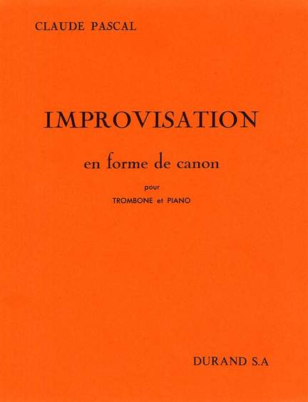 Claude Pascal: Improvisation En Forme De Canon