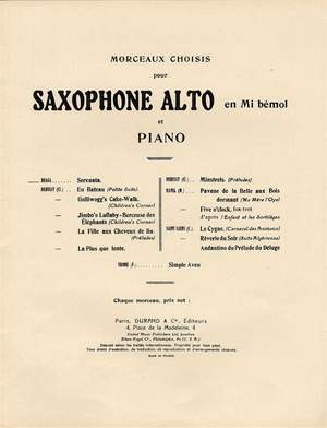 Gaetano Braga: Serenata Saxophone-Piano