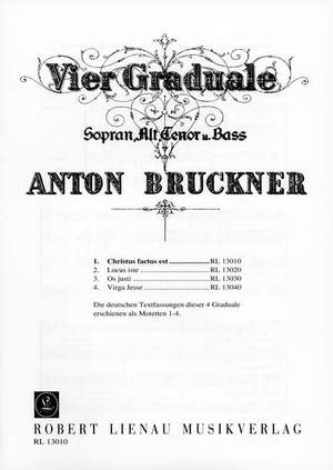 Bruckner: Graduale for mixed choir No. 1: Christus factus est