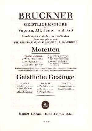 Bruckner, A:  Motetten für gemischten Chor Nr.1: Christus am Kreuz