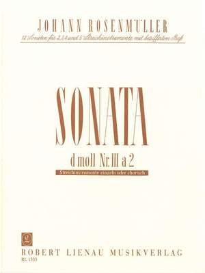 Johann Rosenmüller: Sonata 3 d-Moll a 2