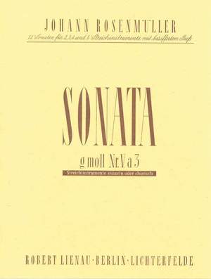 Johann Rosenmüller: Sonata 5 g-Moll a 3