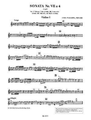 Johann Rosenmüller: Sonata 7 d-Moll a 4