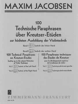 Jacobsen: Technische Paraphrasen über Kreutzer-Etüden Band 2 Heft 1b