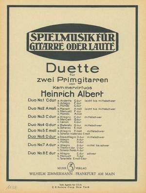 Albert, H: Duette D major