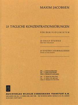 Jacobsen: 25 tägliche Konzentrationsübungen Heft 1: Die Technik der linken Hand