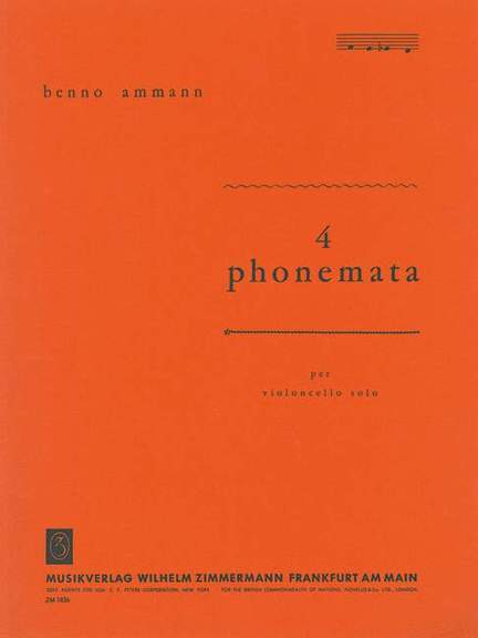 Benno Ammann: Vier phonemata