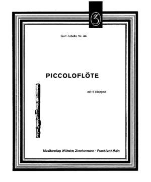 Grifftabelle Piccolo