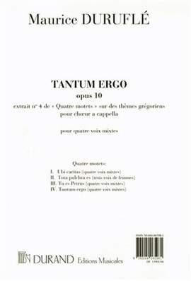 Maurice Duruflé: Quatre Motets: Tantum Ergo Op.10 N.4