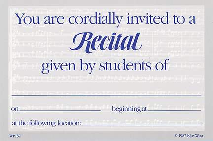 Recital Invitation