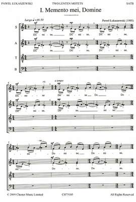 Paweł Łukaszewski: Two Lenten Motets