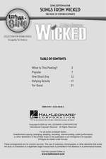 Let's All Sing Songs from Wicked Product Image