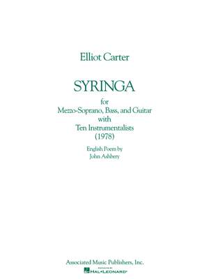 Elliott Carter: Syringa (1978)
