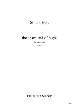 Simon Holt: The Sharp End Of Night