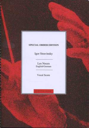 Igor Stravinsky: Les Noces (English/German Vocal Score)