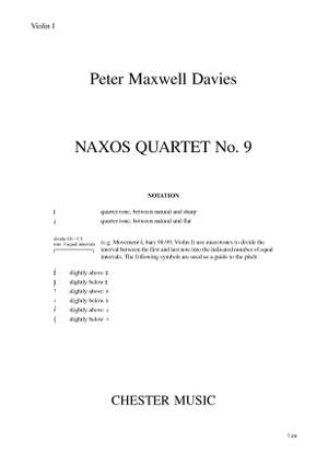 Peter Maxwell Davies: Naxos Quartet No.9 (Parts)