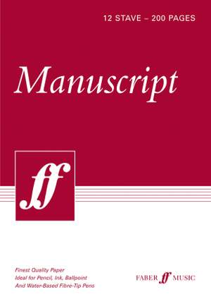 Manuscript A4 12-stave 200pp (white pad)