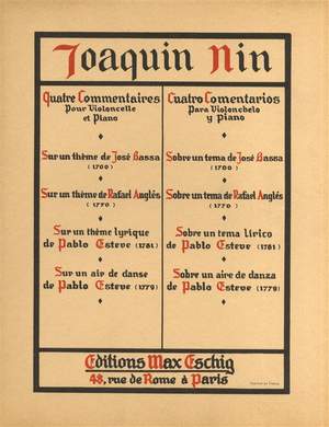 Joaquin Nin-Culmell: 4 Commentaires
