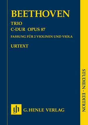 Ludwig van Beethoven: Trio In C Op.87 - Study Score