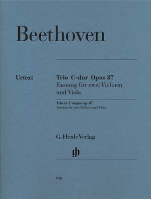 Ludwig van Beethoven: Trio In C Op.87 - Parts